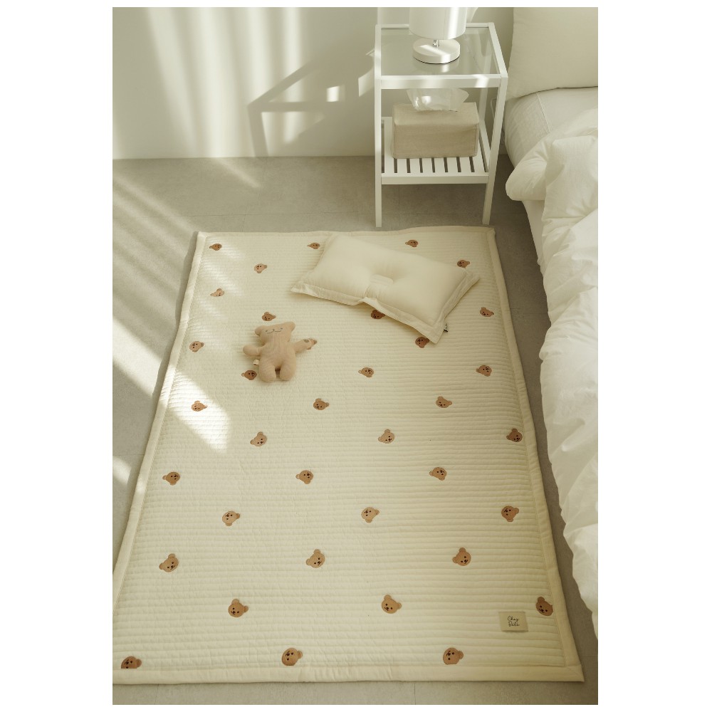 Thảm Nằm Chezbebe Quilting thêu Gấu Hàn Quốc