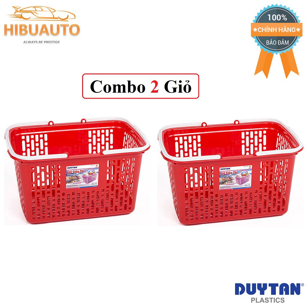 Combo 2 Giỏ Siêu Thị Duy Tân (45 x 28 x 25 cm) No.724