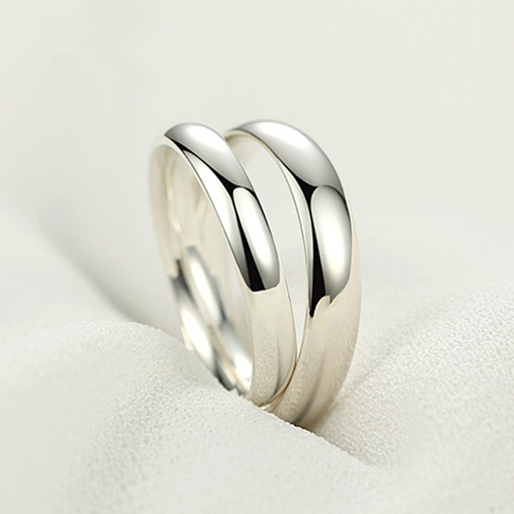 Nhẫn thép titan thiết kế đơn giản cá tính cho cặp đôi