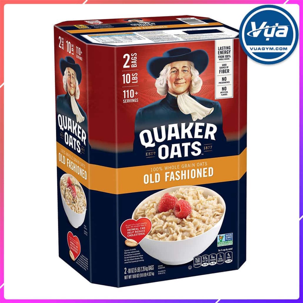 Yến mạch Quaker Old Fashioned Oats (Thùng 4,5kg)