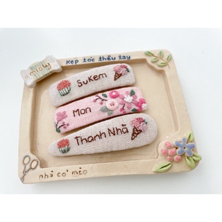 Kẹp tóc thêu tay