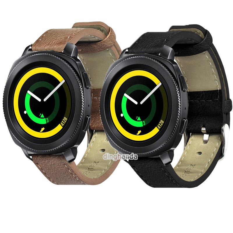 Dây đeo da kiểu cổ điển cho đồng hồ thông minh Samsung Gear Sport S4 Galaxy Watch Active