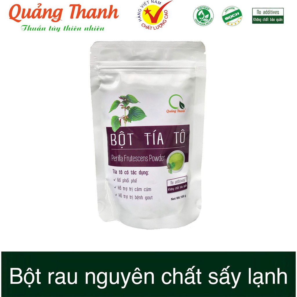 Bột tía tô nguyên chất sấy lạnh Quảng Thanh 50g 100g Xanh Corner