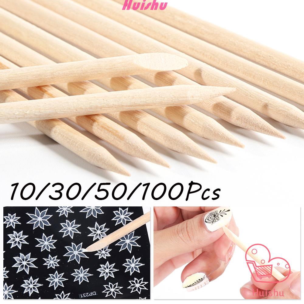 [Hàng mới về] Bộ 10/ 30/ 50/ 100 que gỗ làm móng chuyên dụng