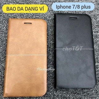 Bao da iphone 7 plus/ 8 plus dạng ví hiệu nuoku royal chính hãng