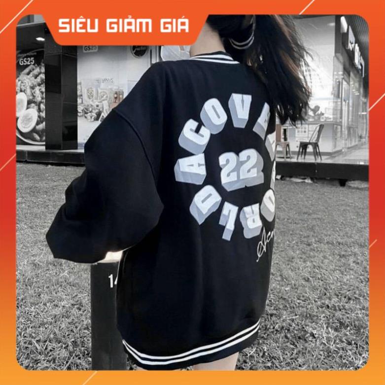 [FREE SHIP] ÁO KHOÁC NỈ NÚT BẤM BOMBER UNISEX AR SIÊU ĐẸP