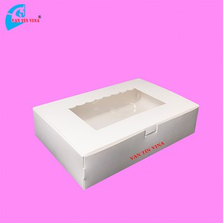100 hộp bánh 21 x13 x 5 giấy trắng