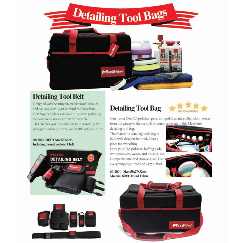 Túi xách đa năng đựng dụng cụ đánh bóng MaxShine 600D Oxford Fabric Car Detailing Tool Bag 6012001