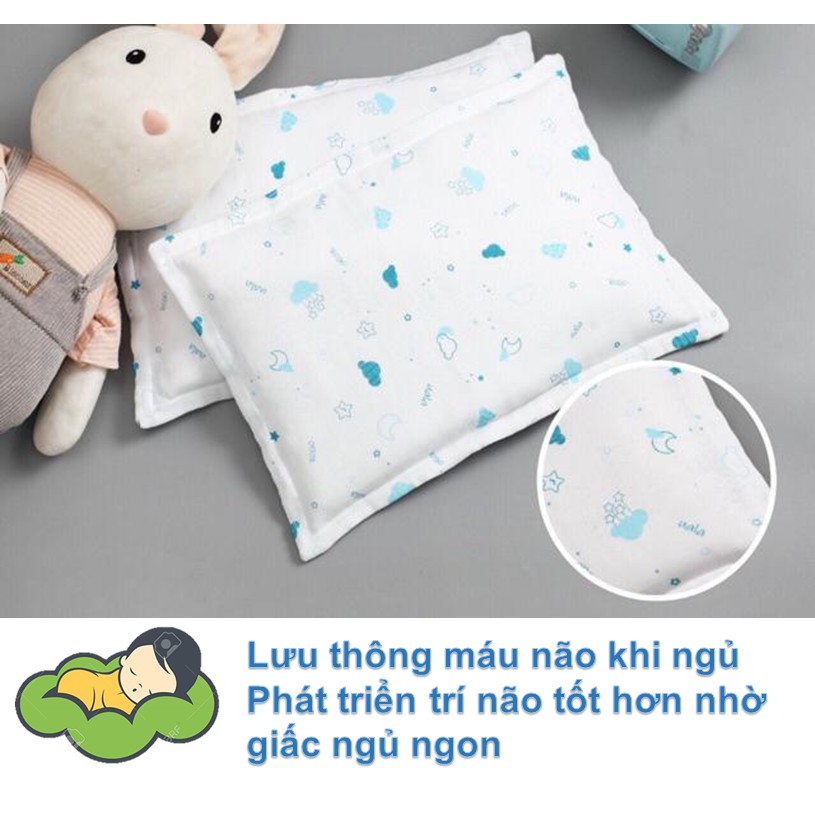 [Giá Sale] Gối Bông Cho Bé Sơ Sinh Không Bị Vón Bông UALA&amp;ROGO