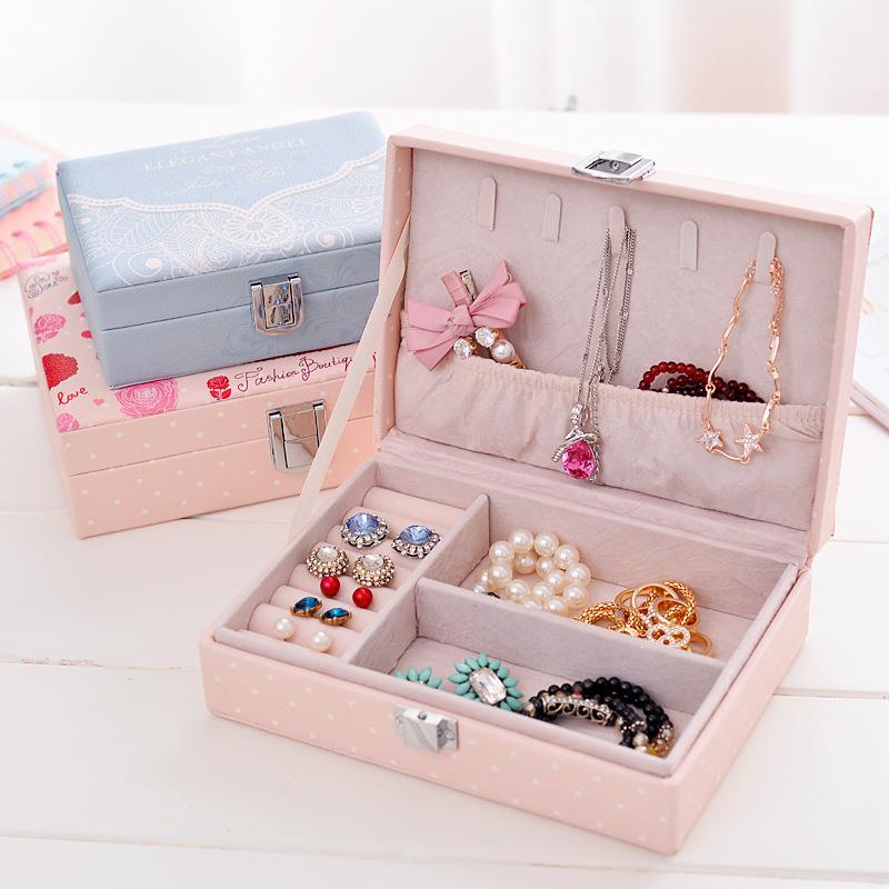 Hộp Đựng Trang Sức Bằng Da Thiết Kế Nhỏ Gọn Tiện Dụng