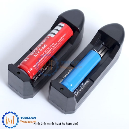 Bộ Sạc Pin Đèn Pin 3.7v, 4.2V Có Đèn Báo Tự Động Ngắt Khi Đầy
