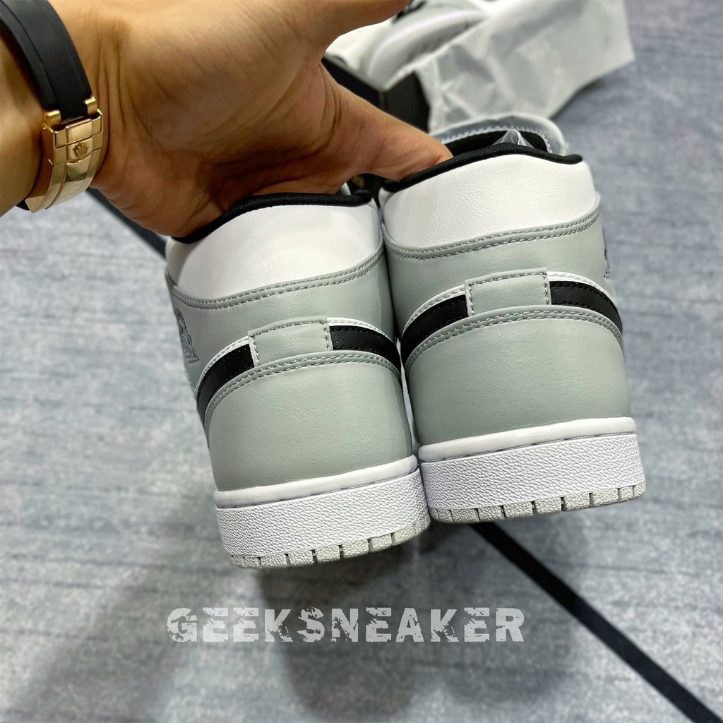 [GeekSneaker] Giày Jordan 1 Mid Light Smoke Grey - MID TOP