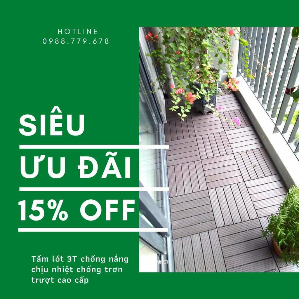 Ưu đãi tháng 1  ❌SALE OFF 10% TỔNG ĐƠN HÀNG tấm lát sàn 3T❌ ☘️Tổng hợp mẫu ban công, bếp, nhà tắm, sân đẹp của 3T.