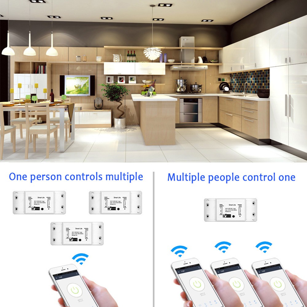 TAO3C WiFi Smart Light Switch Universal Breaker Timer eWelink APP Wireless Remote Control Works with Alexa Google Home TAO3C