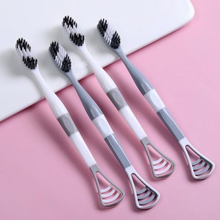 hộp 8 bàn chải 2in1  hàn quốc - đầu bàn chải và đầu tưa lưỡi