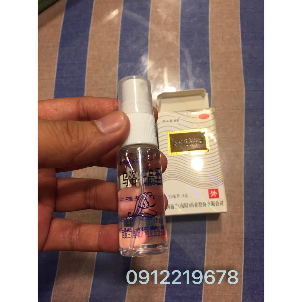 Xịt ngăn mồ hôi khử mùi tay chân nách nội địa Trung Quốc loại to 20ml
