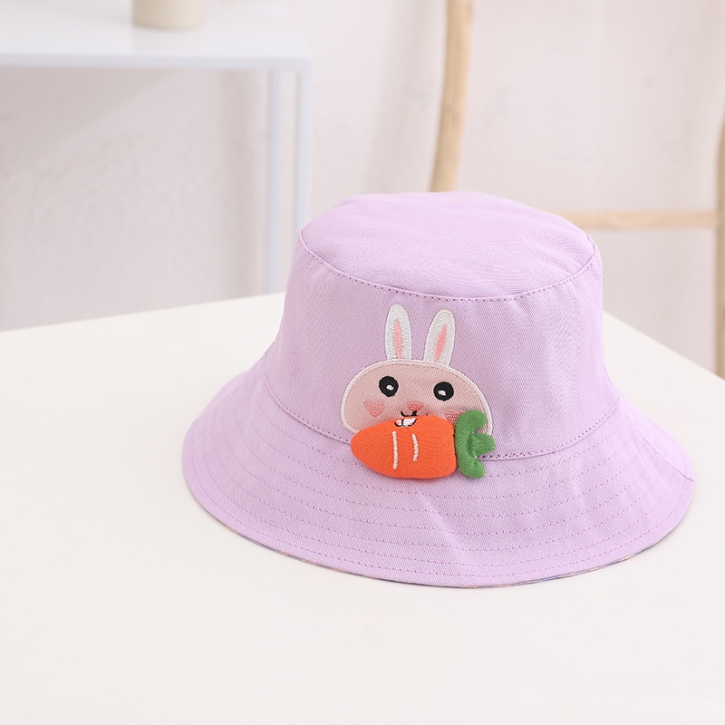 Nón Tai Bèo Che Nắng In Họa Tiết Cà Rốt Hoạt Hình Ba Chiều Thời Trang Xuân Thu Cho Bé