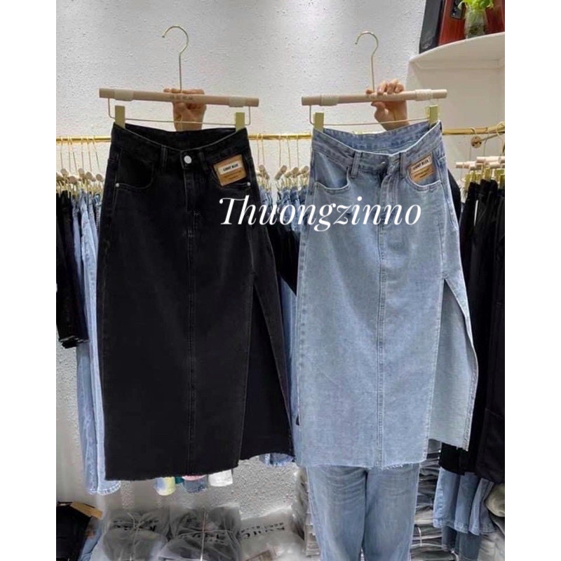 [HÀNG ĐẸP] Chân váy denim xẻ đùi Hàn Quốc Chân váy bò dáng dài | BigBuy360 - bigbuy360.vn