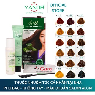 Thuốc Nhuộm Tóc Màu Thời Trang - Phủ Bạc, Thuốc Nhuộm Tóc Cá Nhân Tại Nhà ALORI 60ML 💖TẶNG GĂNG TAY + OXY TRỢ DƯỠNG💖