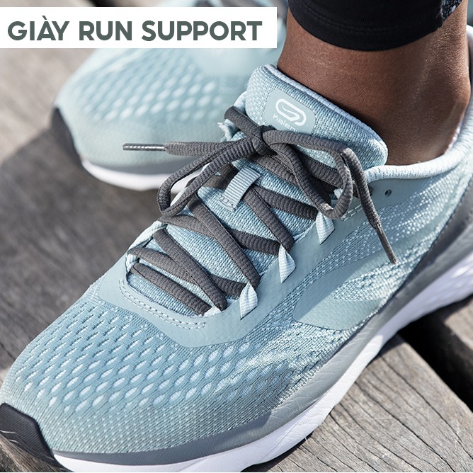 Giày thể thao nữ DECATHLON Kalenji Run Support giảm chấn dành cho chạy bộ - kaki