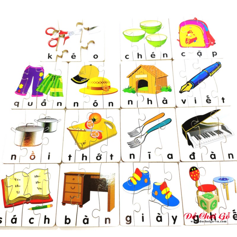 Đồ chơi gỗ ghép hình học chữ tiếng việt 2 winwintoys