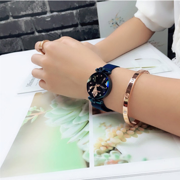 Đồng Hồ Nữ Dây Nam Châm Mobangtou 8013 Dây Lụa Cao Cấp Mặt Số Thời Trang Đẹp Giá Rẻ