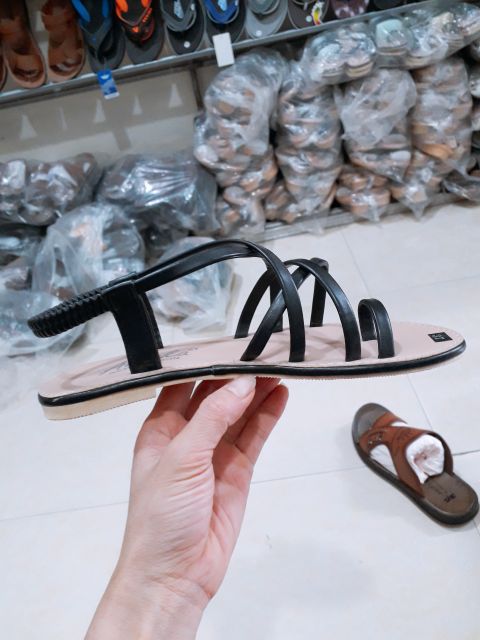 Sandal nữ đế bệt quai chéo xỏ ngón kiểu dép quai hậu nữ đế bằng phù hợp cho học sinh,sinh viên,văn phòng