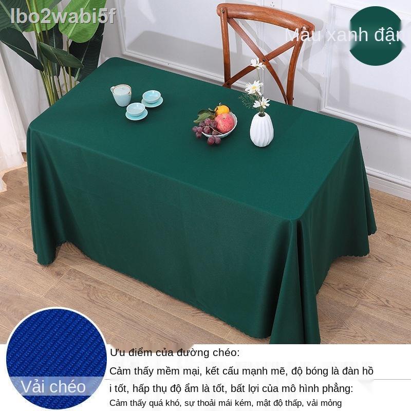 ◙ ♨  lbo2wabi5fĐồng màu dày dặn khăn trải bàn hội nghị vải hình chữ nhật văn phòng triển lãm xanh lá cây đậm tùy