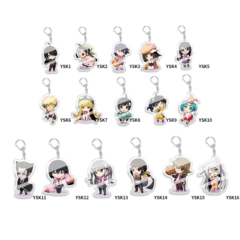 Móc Khóa Hoạt Hình Monogatari Bằng Acrylic