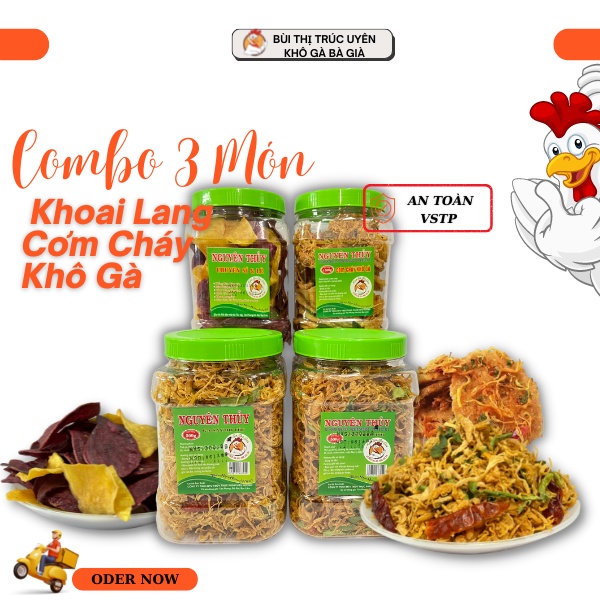 COMBO 01 ĂN VẬT đạt chuẩn ATVSTP | KHÔ Gà Bà Già