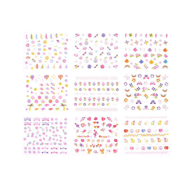 Bộ 5 Miếng Dán Trang Trí Móng Tay Độc Đáo