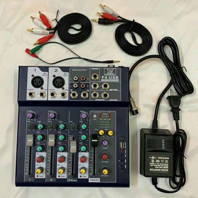 Combo thu âm livestream mic Takstar PC-K200 + Mixer F4 + Màng lọc kẹp bàn