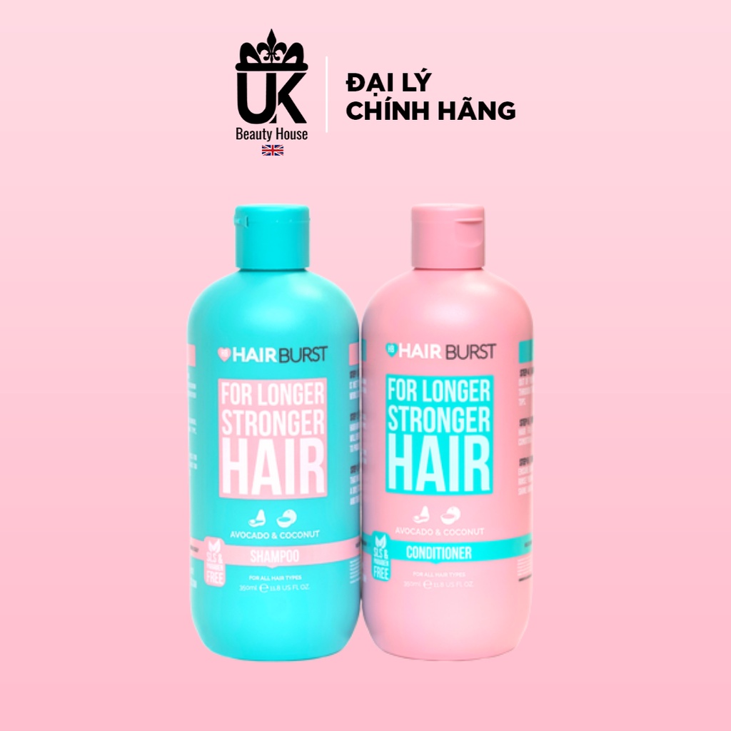 COMBO GỘI XẢ KÍCH THÍCH TÓC MỌC NHANH HAIRBURST 350ML/ CHAI