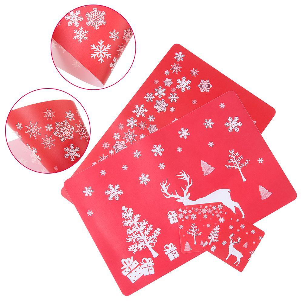 Tấm Lót Bàn Ăn Chống Thấm Nước Họa Tiết Giáng Sinh Dễ Thương