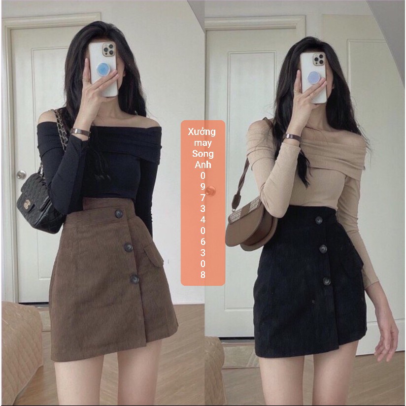 Chân váy chữ a lưng cao THU ĐÔNG NỮ | BigBuy360 - bigbuy360.vn