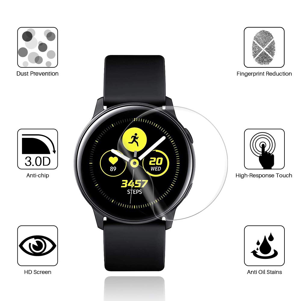 Set 4 Miếng Dán Bảo Vệ Màn Hình Cho Đồng Hồ Samsung Galaxy Watch Active 2 40mm 44mm Active2