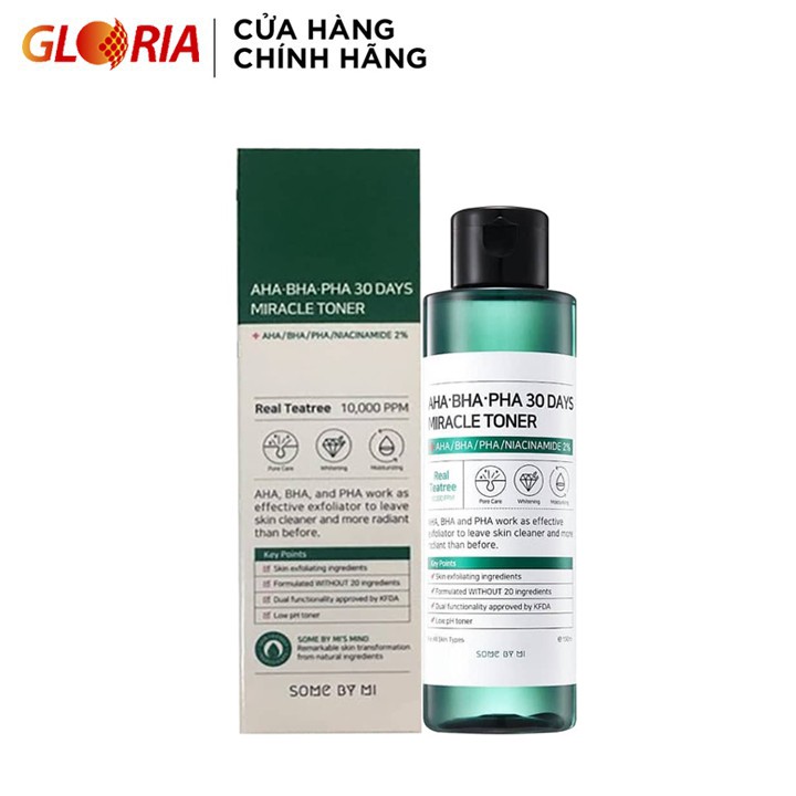 [Mã FMCGMALL -8% đơn 250k] Nước Hoa Hồng Ngừa Mụn Some By Mi AHABHAPHA 30 Days Miracle Toner 150ml