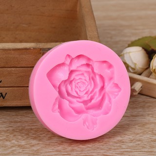 Khuôn silicon 3D hoa hồng có lá