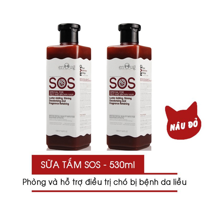 Sữa Tắm Cho Chó Poodle Nâu Đỏ SOS 530ml Chính Hãng