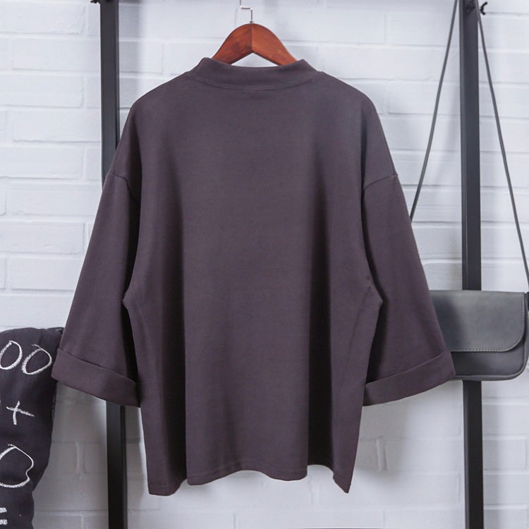 Áo Thun Tay Lỡ Màu Trơn Thời Trang Thu Đông Hàn Quốc | BigBuy360 - bigbuy360.vn