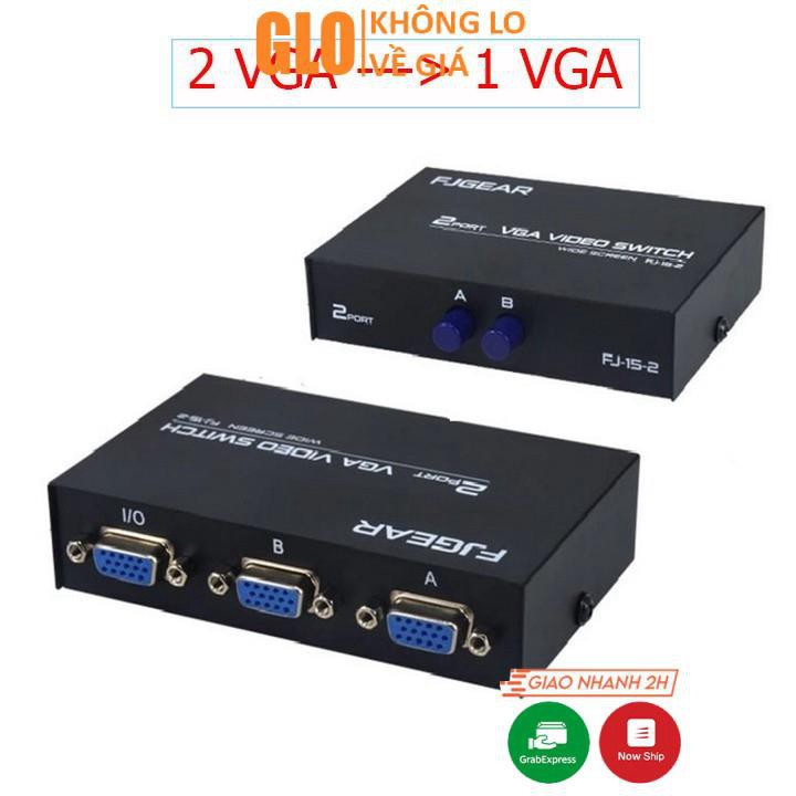 2 CPU Ra 1 Màn Hình (Bộ Chia VGA Video Switch)