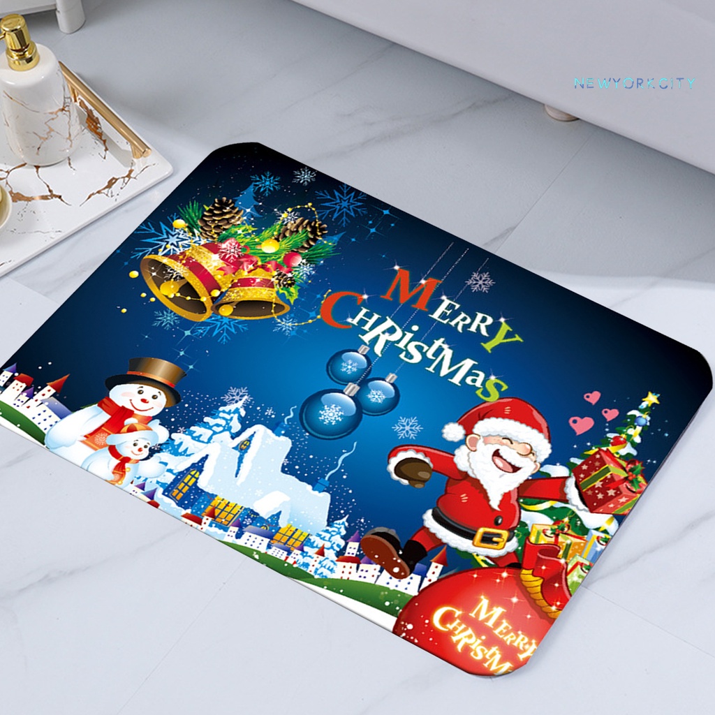 Thảm Polyester Chống Mòn In Họa Tiết Hoạt Hình Trang Trí Nhà Cửa Dịp Giáng Sinh