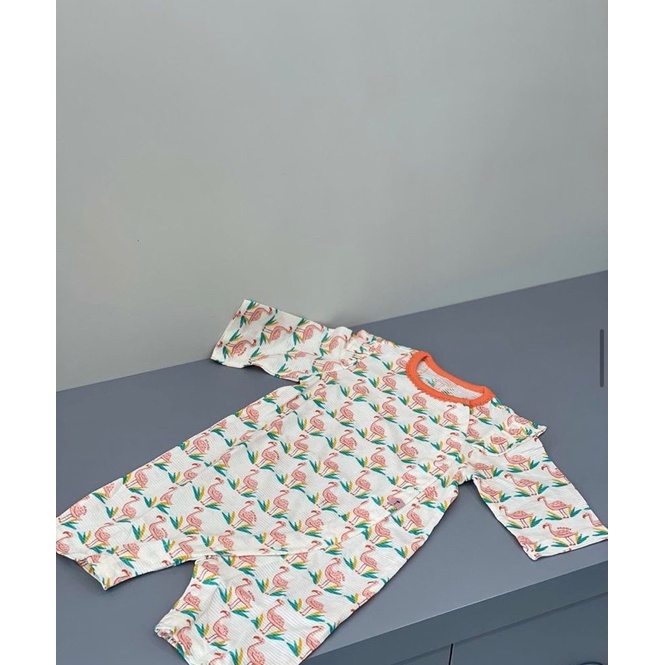 (70/73) Body hồng hạc bé gái cotton giấy Moimoln 61938