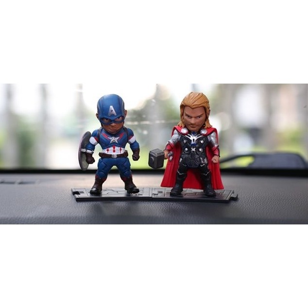 Mô hình avengers để bàn 6 nhân vật siêu thực , siêu đẹp , Bộ mô hình mini 6 nhân vật mavel