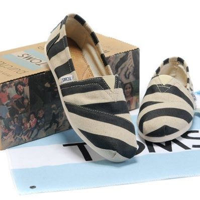 giày Toms Ngựa vằn đen