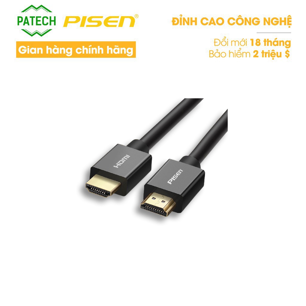 Cáp Pisen HDMI HD Braided 2000mm - (NJ-HD07-2000) - Hàng chính hãng