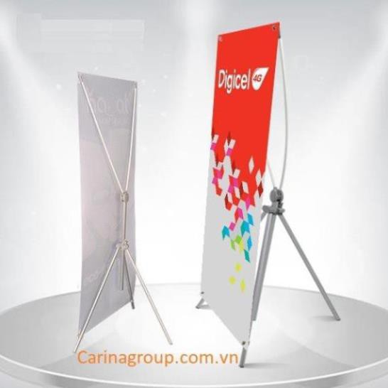 [Giá sỉ - Sẵn hàng] Standee chữ X bằng nhôm điều chỉnh kích thước poster 60x60-80x180cm