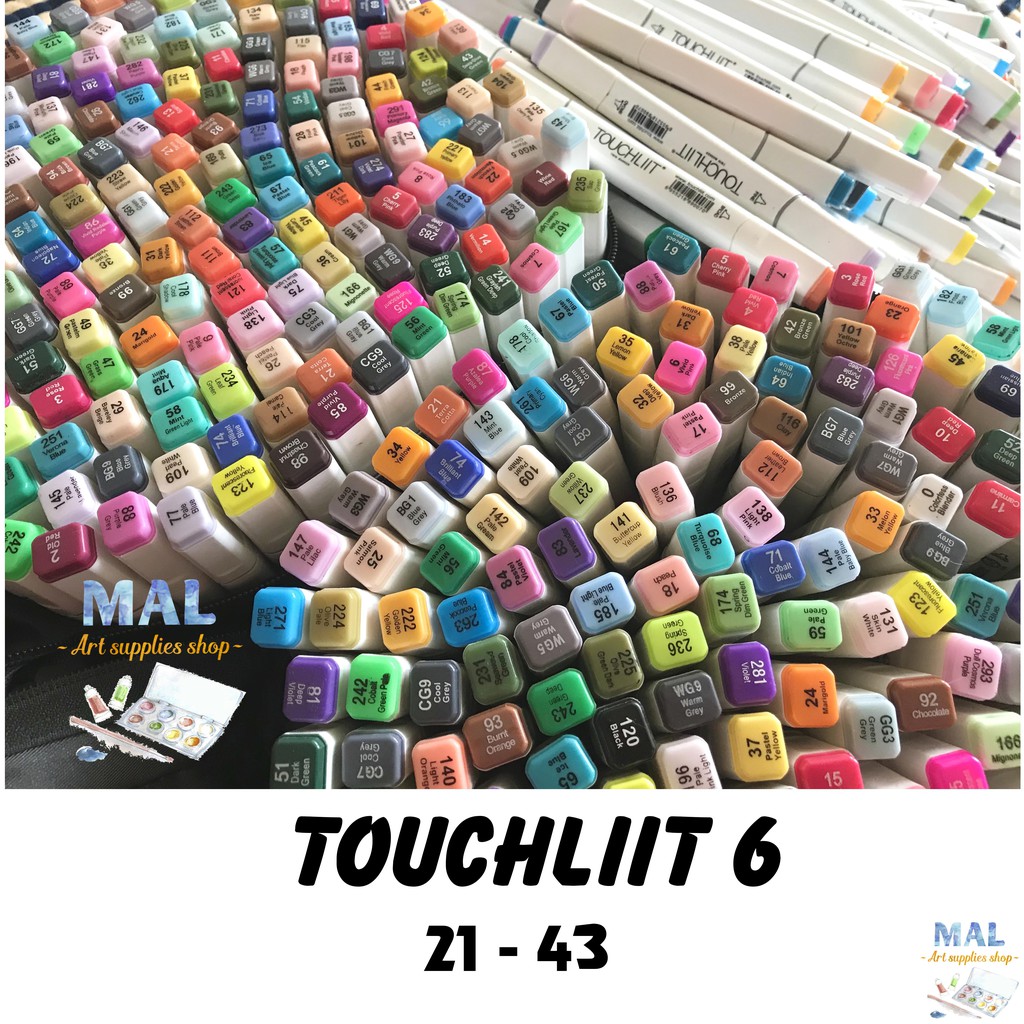 Touchliit 6 lẻ (Mã màu 21 - 43) [Họa cụ MAL]