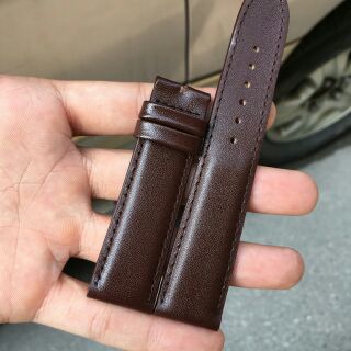 Dây đồng hồ trơn da bò nam nữ