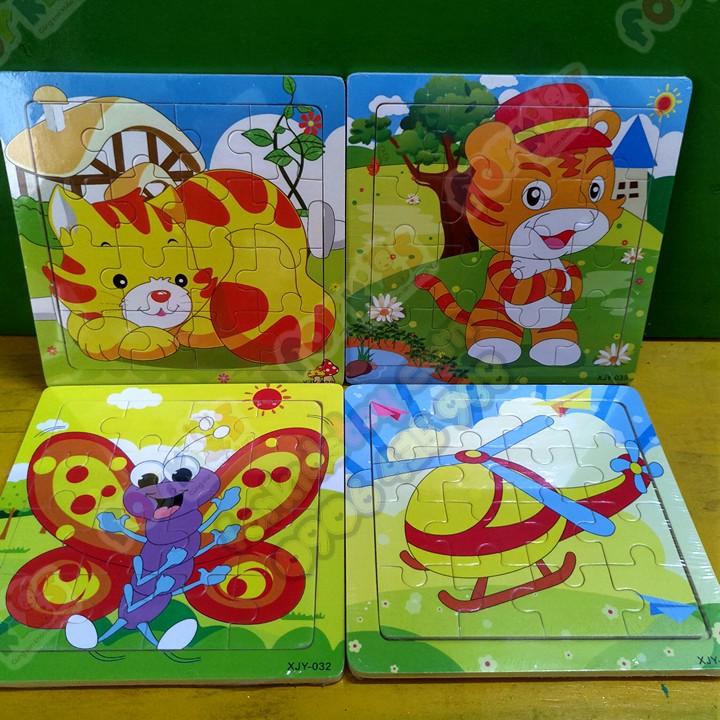 Bảng ghép hình 16 mảnh PUZZLE gỗ dành cho bé, đồ chơi xếp hình